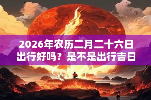 2026年农历二月二十六日出行好吗？是不是出行吉日？