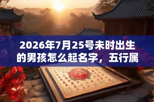 2026年7月25号未时出生的男孩怎么起名字，五行属什么
