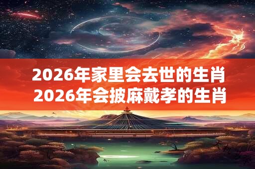 2026年家里会去世的生肖 2026年会披麻戴孝的生肖