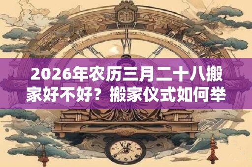 2026年农历三月二十八搬家好不好？搬家仪式如何举办？