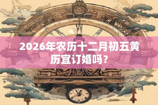 2026年农历十二月初五黄历宜订婚吗？