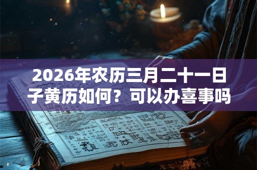 2026年农历三月二十一日子黄历如何？可以办喜事吗？