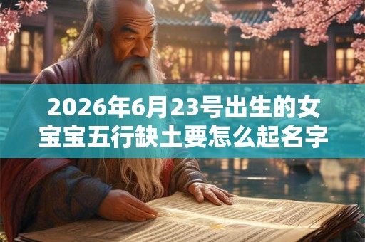 2026年6月23号出生的女宝宝五行缺土要怎么起名字