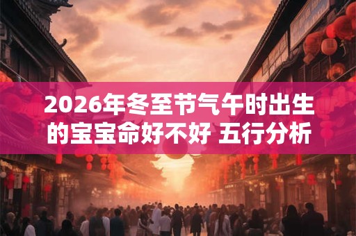 2026年冬至节气午时出生的宝宝命好不好 五行分析