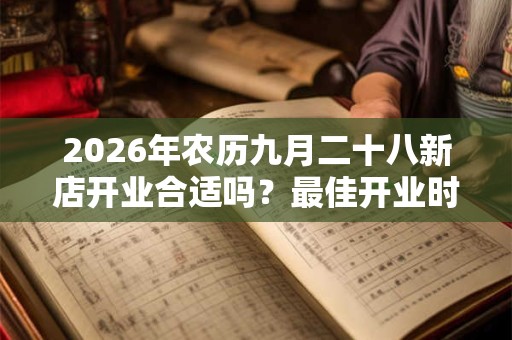 2026年农历九月二十八新店开业合适吗？最佳开业时间？