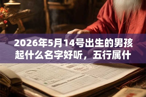 2026年5月14号出生的男孩起什么名字好听，五行属什么