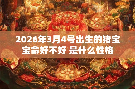 2026年3月4号出生的猪宝宝命好不好 是什么性格