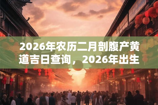 2026年农历二月剖腹产黄道吉日查询，2026年出生的孩子好吗？