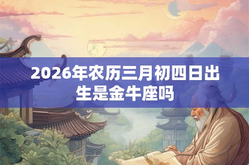 2026年农历三月初四日出生是金牛座吗