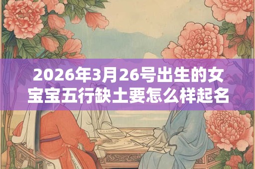 2026年3月26号出生的女宝宝五行缺土要怎么样起名字 2026年3月26号出生的女宝宝五行缺土要怎么样起名字