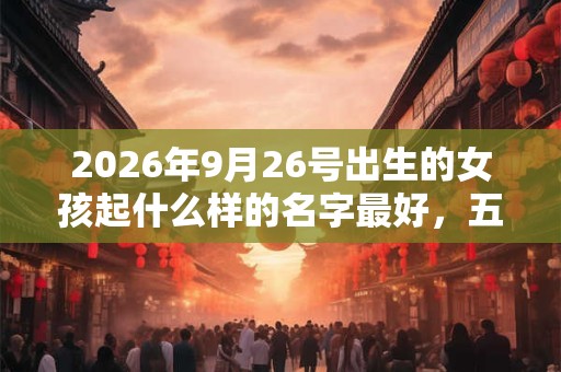 2026年9月26号出生的女孩起什么样的名字最好,五行属什么 2026年9月26号出生的女孩起什么样的名字最好,五行属什么