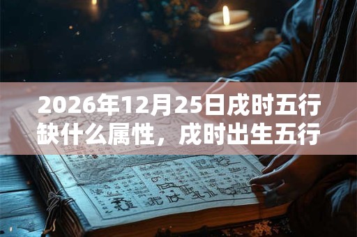 2026年12月25日戌时五行缺什么属性,戌时出生五行缺什么 2026年12月25日戌时五行缺什么属性,戌时出生五行缺什么
