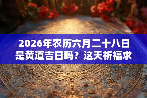 2026年农历六月二十八日是黄道吉日吗？这天祈福求财好吗？