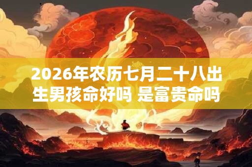2026年农历七月二十八出生男孩命好吗 是富贵命吗
