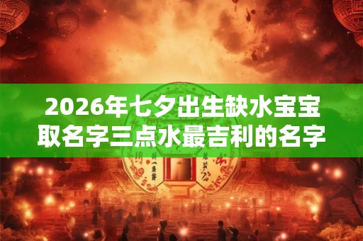 2026年七夕出生缺水宝宝取名字三点水最吉利的名字 2026年七夕出生缺水宝宝取名字三点水最吉利的名字