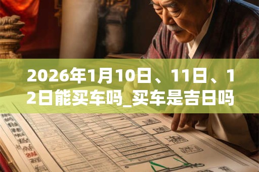 2026年1月10日、11日、12日能买车吗_买车是吉日吗 2026年1月10日、11日、12日能买车吗_买车是吉日吗