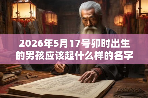 2026年5月17号卯时出生的男孩应该起什么样的名字