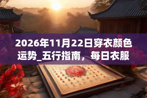 2026年11月22日穿衣颜色运势_五行指南,每日衣服颜色幸运色 2026年11月22日穿衣颜色运势_五行指南,每日衣服颜色幸运色