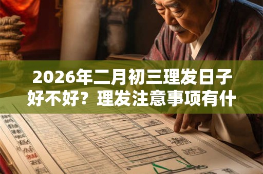 2026年二月初三理发日子好不好?理发注意事项有什么? 2026年二月初三理发日子好不好?理发注意事项有什么?