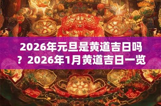 2026年元旦是黄道吉日吗？2026年1月黄道吉日一览表