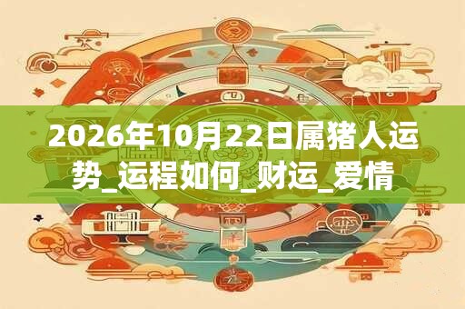 2026年10月22日属猪人运势_运程如何_财运_爱情 2026年10月22日属猪人运势_运程如何_财运_爱情