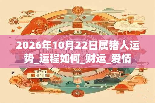 2026年10月22日属猪人运势_运程如何_财运_爱情