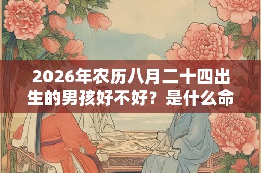 2026年农历八月二十四出生的男孩好不好？是什么命？