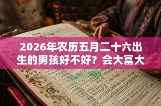 2026年农历五月二十六出生的男孩好不好？会大富大贵吗？
