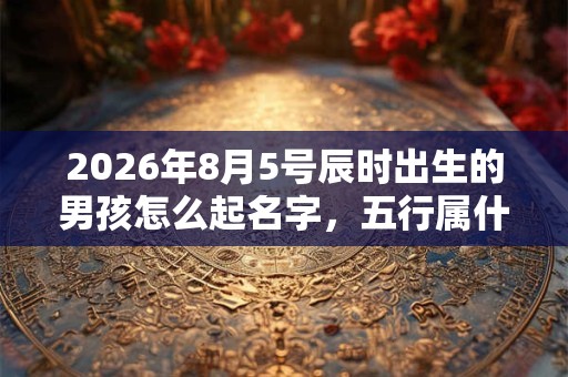 2026年8月5号辰时出生的男孩怎么起名字，五行属什么