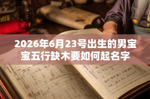 2026年6月23号出生的男宝宝五行缺木要如何起名字