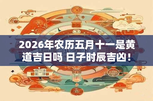 2026年农历五月十一是黄道吉日吗 日子时辰吉凶！