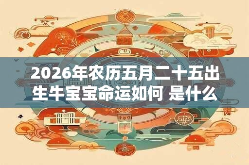 2026年农历五月二十五出生牛宝宝命运如何 是什么命