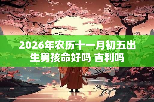 2026年农历十一月初五出生男孩命好吗 吉利吗