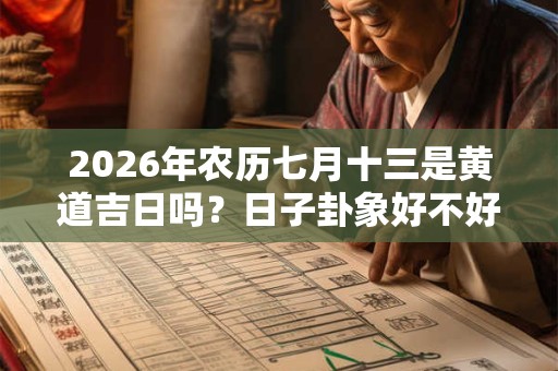 2026年农历七月十三是黄道吉日吗？日子卦象好不好？