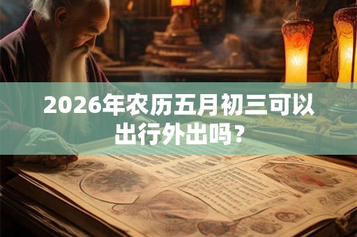 2026年农历五月初三可以出行外出吗？