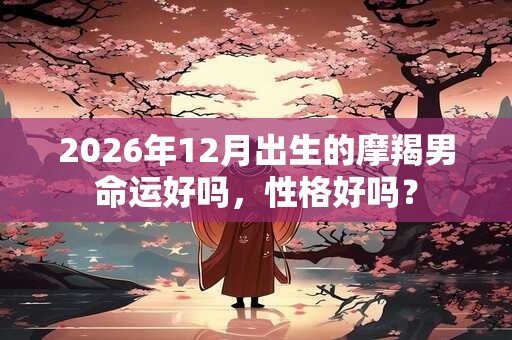 2026年12月出生的摩羯男命运好吗，性格好吗？