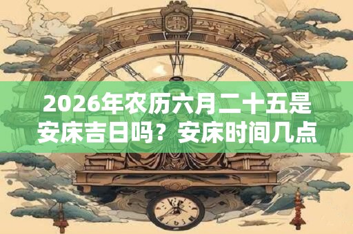 2026年农历六月二十五是安床吉日吗？安床时间几点合适？