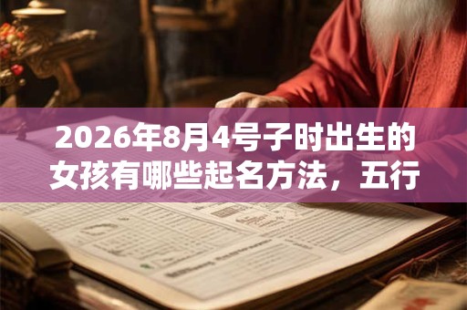 2026年8月4号子时出生的女孩有哪些起名方法，五行属什么