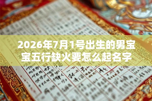 2026年7月1号出生的男宝宝五行缺火要怎么起名字 2026年7月1号出生的男宝宝五行缺火要怎么起名字