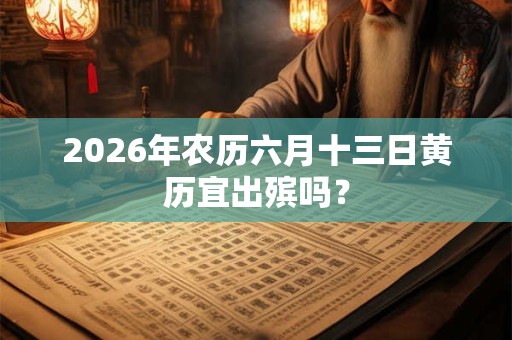 2026年农历六月十三日黄历宜出殡吗？