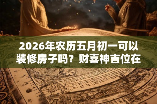 2026年农历五月初一可以装修房子吗？财喜神吉位在哪？