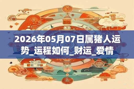 2026年05月07日属猪人运势_运程如何_财运_爱情