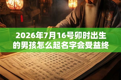 2026年7月16号卯时出生的男孩怎么起名字会受益终生