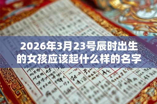2026年3月23号辰时出生的女孩应该起什么样的名字
