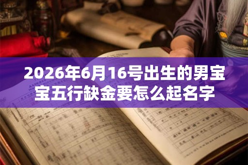 2026年6月16号出生的男宝宝五行缺金要怎么起名字