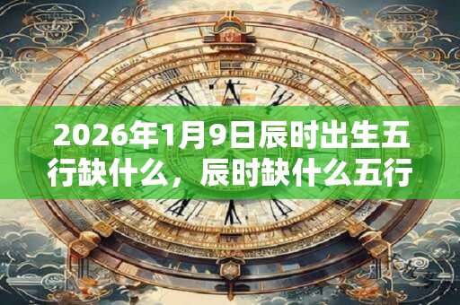 2026年1月9日辰时出生五行缺什么，辰时缺什么五行