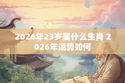 2026年23岁属什么生肖 2026年运势如何
