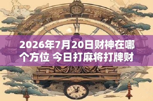 2026年7月20日财神在哪个方位 今日打麻将打牌财运方位！