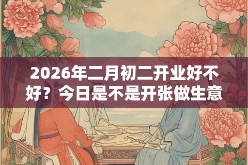 2026年二月初二开业好不好?今日是不是开张做生意的好日子? 2026年二月初二开业好不好?今日是不是开张做生意的好日子?
