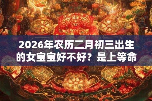 2026年农历二月初三出生的女宝宝好不好？是上等命吗